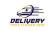 © Yuliantart - van cargo logo vector silhouette delivery service design for company distribution logistic
