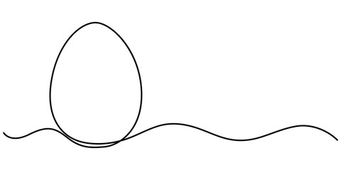 Leinwandbilder - continues one line drawing of eggs in abstract shape, vector illustration design, The Easter symbol, minimalist one line art eggs, Eggs Editable Continuous Line Icon.                                  