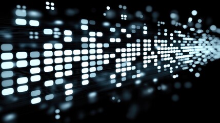 Poster - Dynamic sound wave visualization digital space graphic design abstract environment aesthetic perspective technology concept
