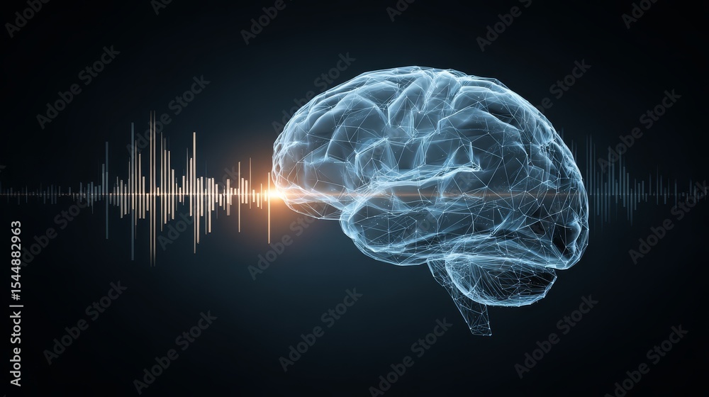 Brainwave visualization, sound waves and neural activity in the human ...