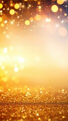 Poster - Sparkling golden background festive event abstract studio close-up celebration atmosphere