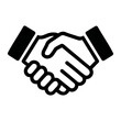 © QuickDesign24 - Illustration of a handshake depicting agreement partnership and collaboration in black and white on transparent background