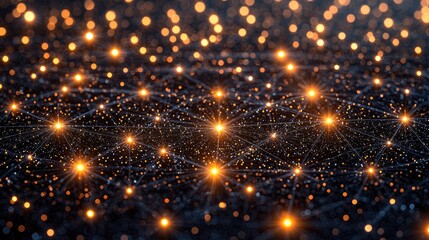 Poster - Illuminating abstract light patterns digital realm graphic content dark environment close-up view visual concept for seo

