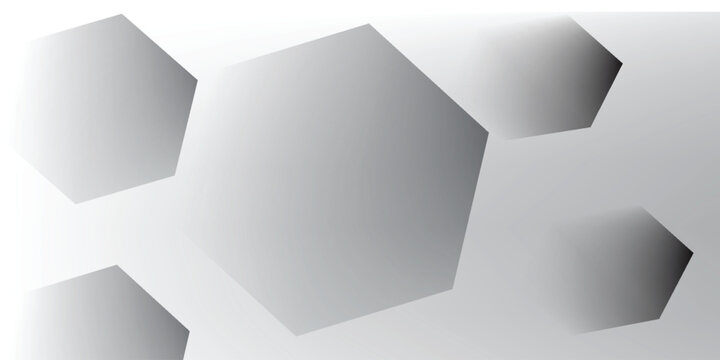 Abstract grey hexagonal white background. with elegant artistic style