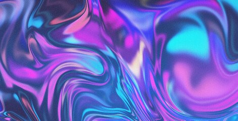 Poster - 4K Beautiful color gradient background with noise. Abstract pastel holographic blurred grainy gradient banner background texture Colorful digital grain soft noise effect Nostalgia, vintage, retro