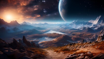 Wall Mural - space landscape