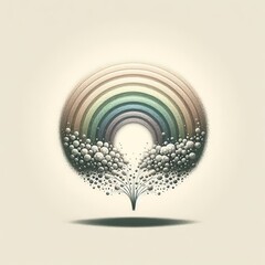 Wall Mural - a rainbow of green