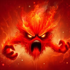 Canvas Print - anger blot that fuels passion
