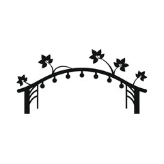 Wall Mural - Elegant vintage vector floral frame with silhouette birds, butterfly, and leaf ornament for spring decoration