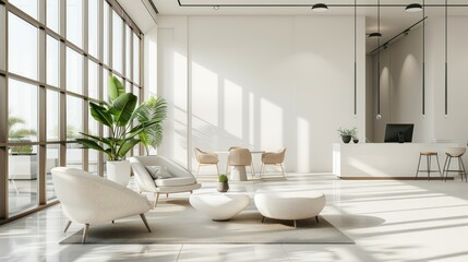 Poster - Abstract modern office interior with neutral colors stock photo --ar 16:9 --raw --v 6 Job ID: 6b33621f-b1b7-4bf2-bc55-329c7bda35a4