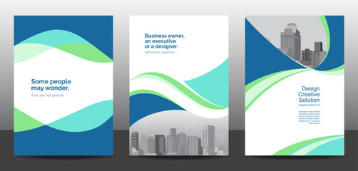 Wall Mural - Template vector design set for Brochure, AnnualReport, Corporate Presentation, Portfolio, Flyer, layout modern, posters collection Eps10