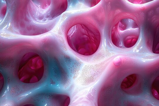Abstract Pastel Network: Pink and Blue Mesh Innovation