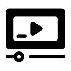 Fototapete - Iconic Digital Media: A clean, black-and-white image captures a simple and recognizable play button. Ideal for web design or graphic projects.