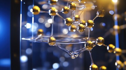 Poster - Liquid Crystals in Motion Showcasing Molecular Structure Shifting