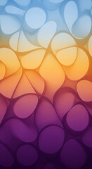 Poster - Abstract image with blue, orange, and purple gradient organic shapes creating a smooth, flowing texture, showcasing a modern, elegant design suitable for various applications