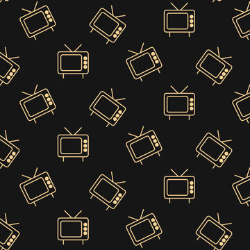 Retro tv Luxury trendy decorative design beautiful abstract vector illustration artwork