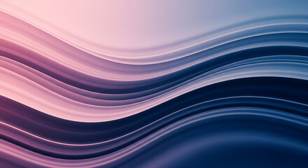 Poster - Abstract image of flowing pink and blue curves, creating a smooth, elegant design suitable for website backgrounds or presentations, symbolizing fluidity and movement