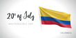 © kora_ra_123 - Colombia independence day vector banner, greeting card.