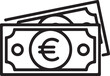 © stock - Euro banknotes stack icon illustration