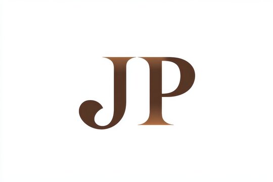 Stylized Jp Letters: Clean and Unique Business Initials Logo Design