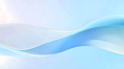 simple gradient abstract blue waves on light blue background