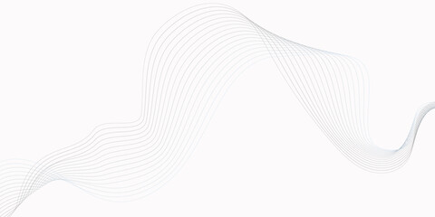 Poster -  wave flowing diagonally across a bright white background with subtle airy design wavey curve line creating a dynamic and modern design.