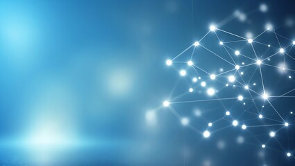 Abstract blue futuristic science plexus 3d background 