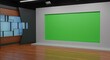 © MdRazaul - Virtual studio background green screen for video production broadcast news and presentation design backdrop