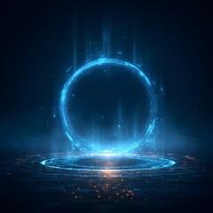 Fototapete - Abstract futuristic electronic circuit technology background