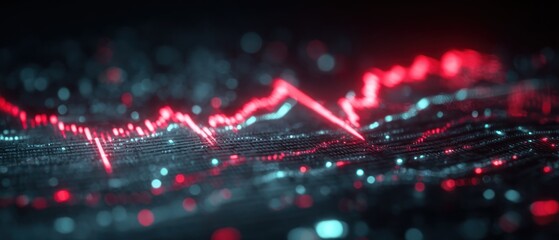Poster - Abstract stock market data visualization