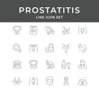 © Uzair - Prostatitis Line Icon Set – Prostate, Inflammation, Urology, Pain, Infection, Health, Medical, Minimal Vector Collection