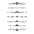 © Borsha - flowers, design elements.Vector design element.Gold text dividers doodle set. Wedding decorative elements. ornament, borders, floral, vintage line separators. Hand drawn vector illustration.