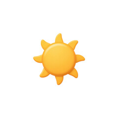 Poster - Bright and Cheerful Sun Icon with Radiating Rays on a Clean Background for Illustrative and Design Use Transparent background or png