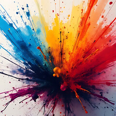 Aufkleber - abstract background with colorful splashes