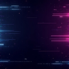 Aufkleber - abstract technology background Futuristic digital light particles in vibrant pink scatter symmetrically on a dark background. Abstract neon effect creates a tech-inspired visual. 