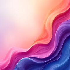 Aufkleber - Abstract flowing waves of soft pink and vibrant purple colors with a smooth gradient transition to a light blue background creating a sense of gentle movement and elegance