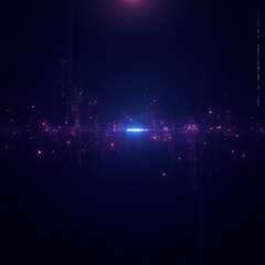 Aufkleber - abstract background with stars Abstract close up view of a glowing circuit board with intricate lines and bright pink and blue bokeh lights creating a futuristic digital background