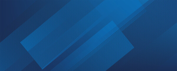 Poster - Blue background with abstract box rectangle geometric shapes modern element for banner, presentation design and flyer