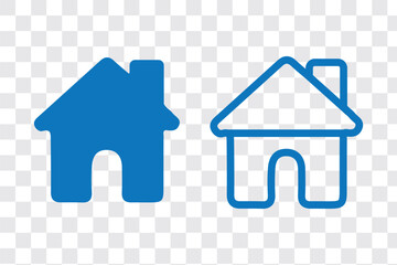Poster - Simple house or home icon set