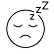 © MDMAZEDUL - Sleeping face emoji line art