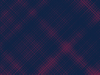 Poster - Color grunge halftone gradient texture. Faded grit noise background. Sandy gritty wallpaper. Retro pixelated backdrop. Red and blue anime or manga comic overlay.