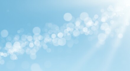 Poster - Abstract Blue Bokeh Background with Light Flares for Technology and Design Projects