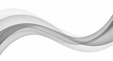 Poster - Abstract Gray Wave Pattern on White Background for Modern Design