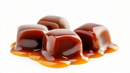 Poster - Four stacked layers of golden caramel