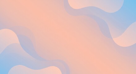 Poster - Abstract Pastel Blue Pink Wavy Pattern on Soft Background for Design