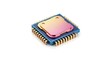 © Reni - Microchip Processing Unit with Golden Pins on White Background