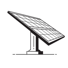 Vector illustration of solar panel array powering sustainable energy solutions environmentally friendly concepts