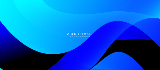 Poster - Abstract blue digital dynamic wave background. Futuristic hi-technology concept. Business banners, flyers, and presentations. Vector illustration