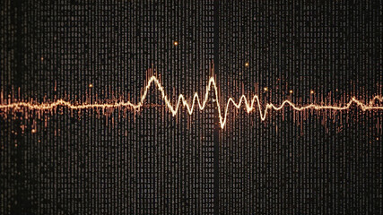 abstract digital waveform data stream visualization