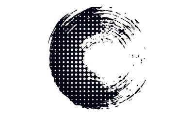 Poster - Round brush stroke vector. Painted circle collection. Grunge text box or textured background. modern illustration